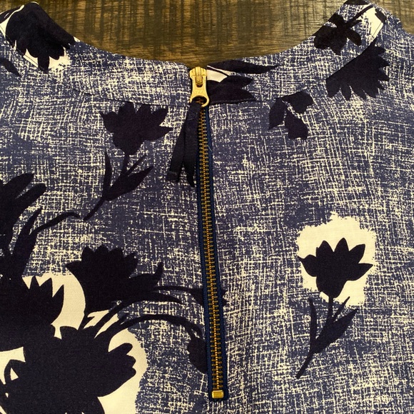 Boden Blouse Kimono Sleeve Floral Blue White Top Viscose - Picture 4 of 9